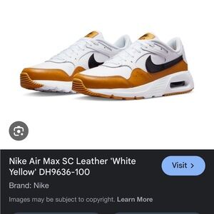 Nike White leather Air Max SC